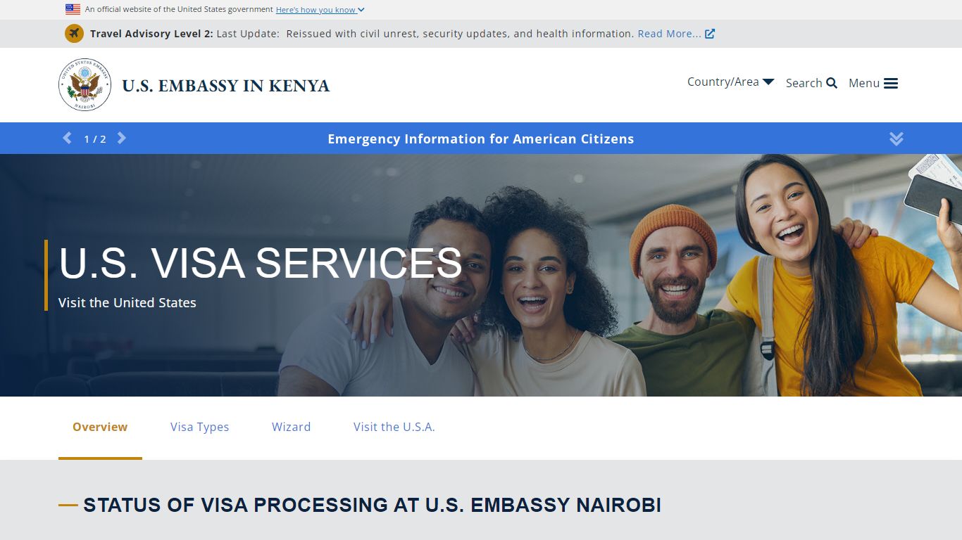 Visas - U.S. Embassy in Kenya Use our new U.S. Visa Wizard!